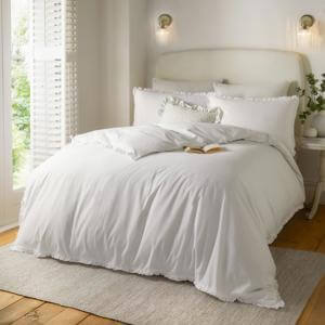 Wylder Tily Ruffle White Duvet Cover Set
